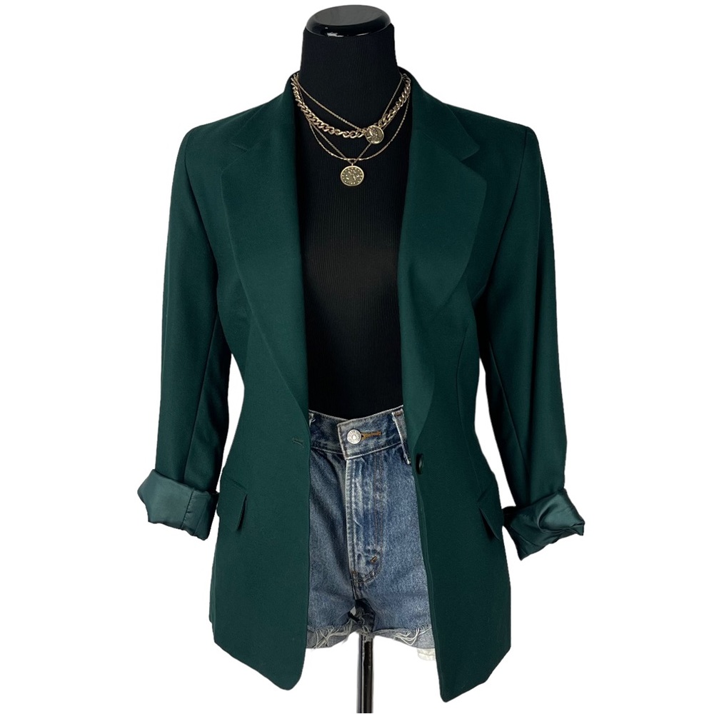 Vintage 90s Pendleton Oversized Wool Blazer Size 10 Masters Green